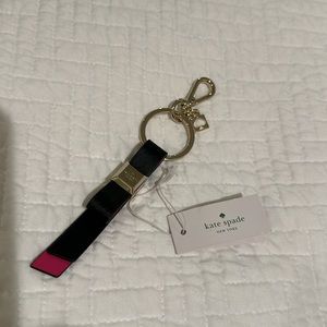 Kate Spade Bow Tie Key Chain with Spade Charm